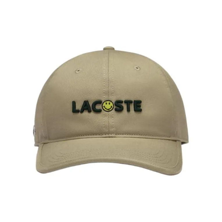 LACOSTE Cotton Baseball Caps Unisex Camel