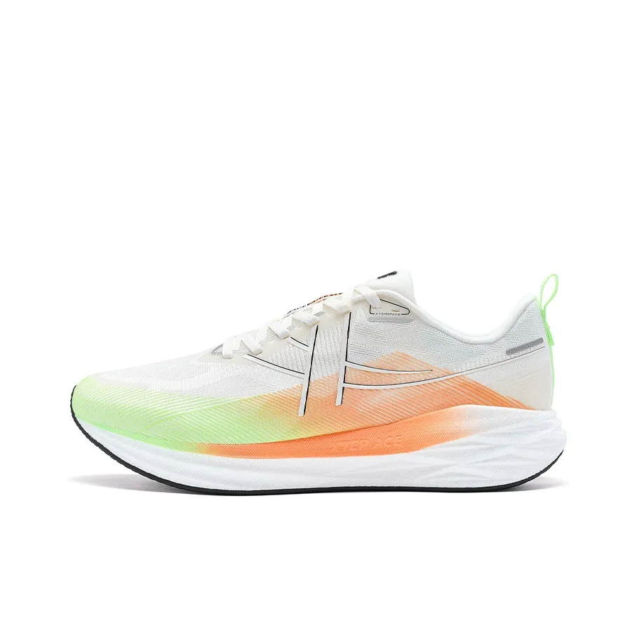 China Post x XTEP Low-Top XTEP ACE Casual Running Shoes Men's Sail White/Ghost Green/Fluorescent Soft Orange