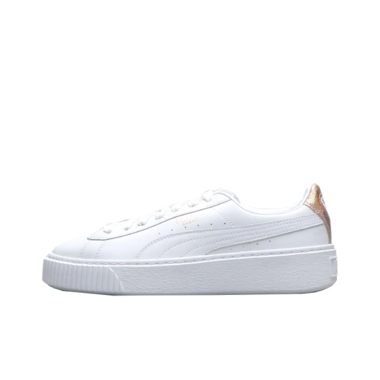 PUMA BASKET PLATFORM Low Топ Кроссовки для скейтбординга Женские Белые Золотые