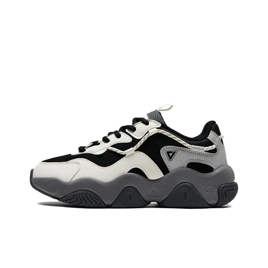 PEAK Slip-resistant Abrasion-resistant Breathable Low-Top Footwear Women's Black White PEAK Противоскользящий Устойчивый к истиранию Дышащий Низкий Топ Обувь Женская Черный Белый