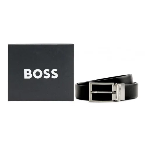 HUGO BOSS Коровья кожа Ремни Черный Мужской