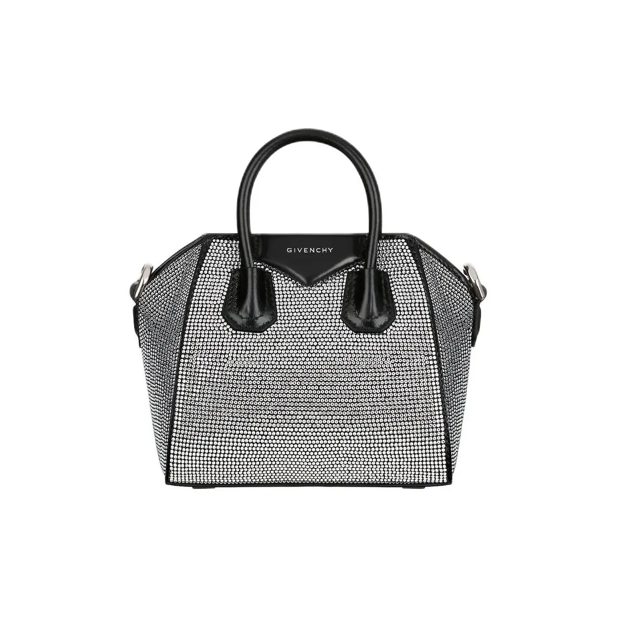Givenchy Antigona Rhinestone Satin Rhinestone Bag Shoulder Bag Crossbody Bag Handbag Extra Mini Women's Black