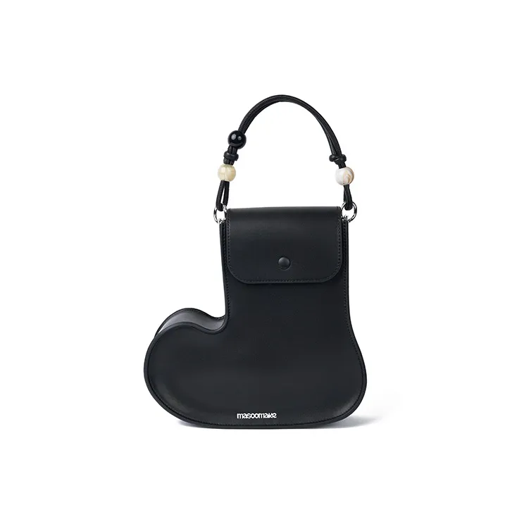 MASOOMAKE Microfiber Synthetic Leather Boot Bag, Shoulder Bag, Handbag Trumpets Women's Black/Purple