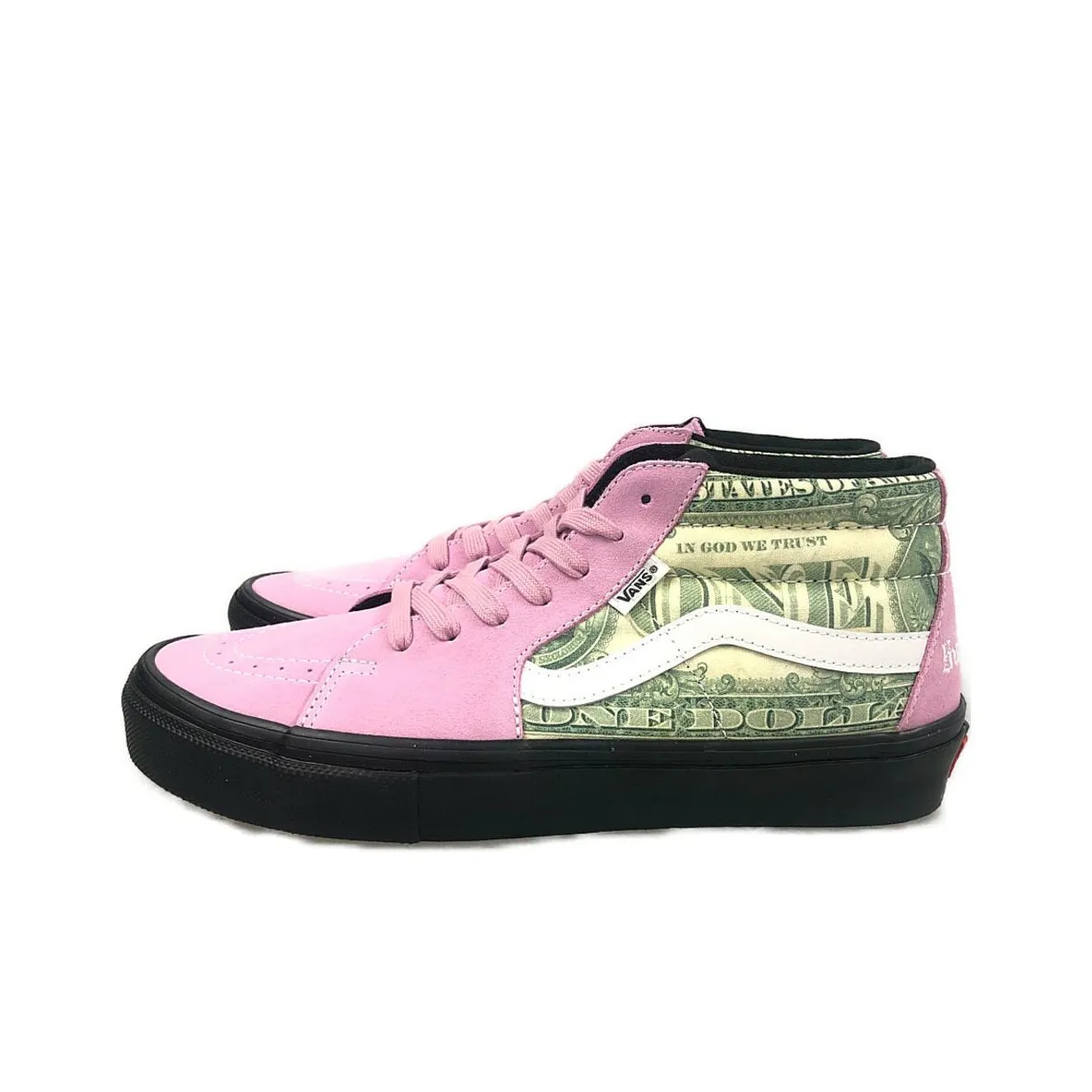 Vans Supreme X Skate Grosso Mid 'Dollar Bill   Pink'