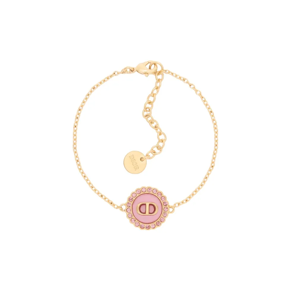 DIOR Faux Crystal, Glass, Metal Bracelets Women's Gold