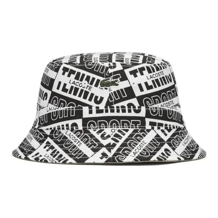 LACOSTE Cotton Bucket Hats Unisex Black