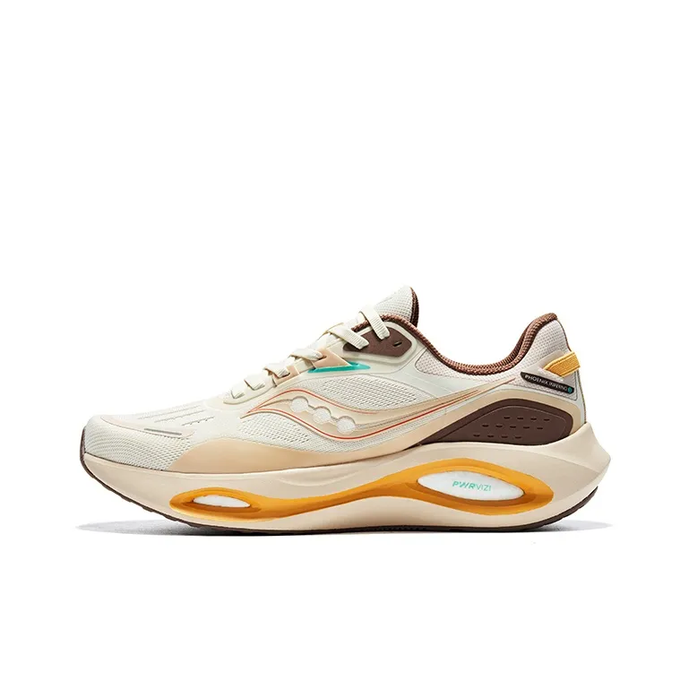 Saucony Phoenix Inferno 3 Low Top Training City Commute Casual Running Shoes Unisex Beige Brown