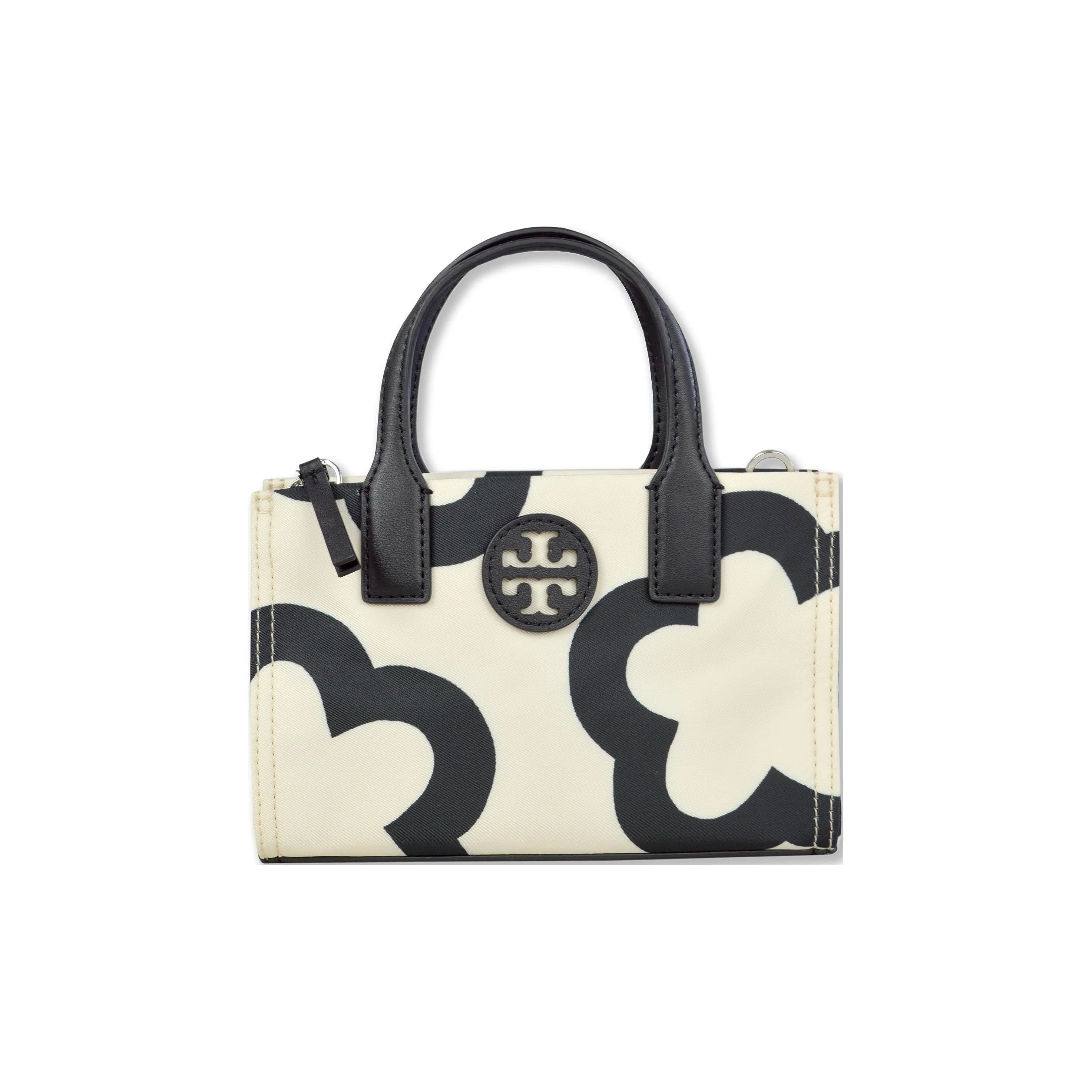 TORY BURCH Нейлоновая сумка-тоут сумка для покупок переносная сумка через плечо мини женская белая и черная