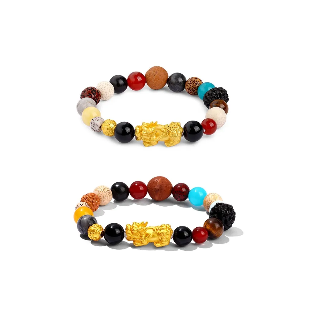 Браслет RUOK с бусинами деревянный унисекс