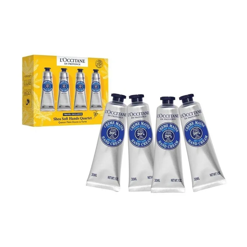 L'OCCITANE Shea Butter Крем для рук Наборы для ухода Увлажняет и питает Четырехкомпонентный набор
