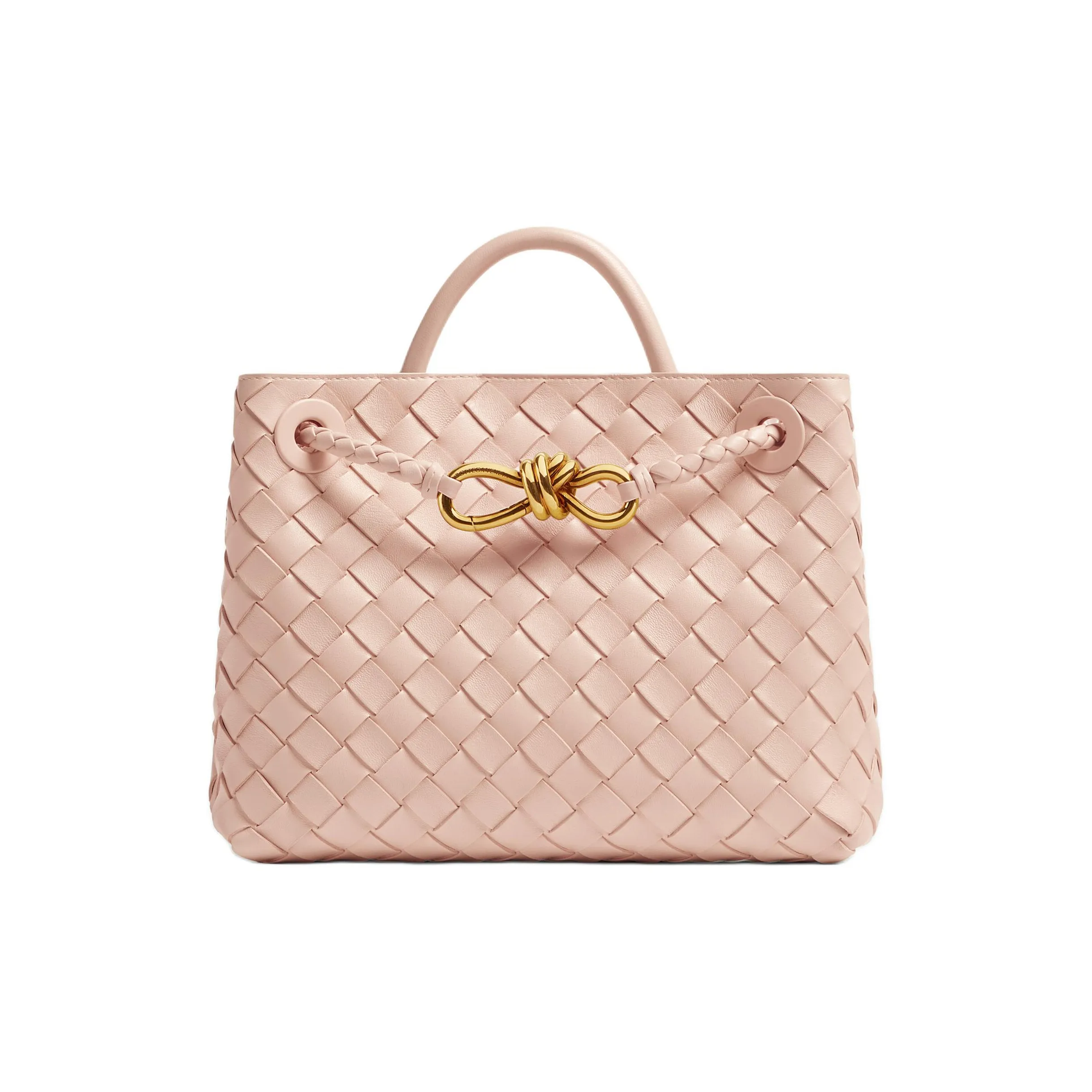 Bottega Veneta Andiamo Series Sheepskin Shoulder Bag, Crossbody Bag, Handbag Trumpets Women's Lotus Pink
