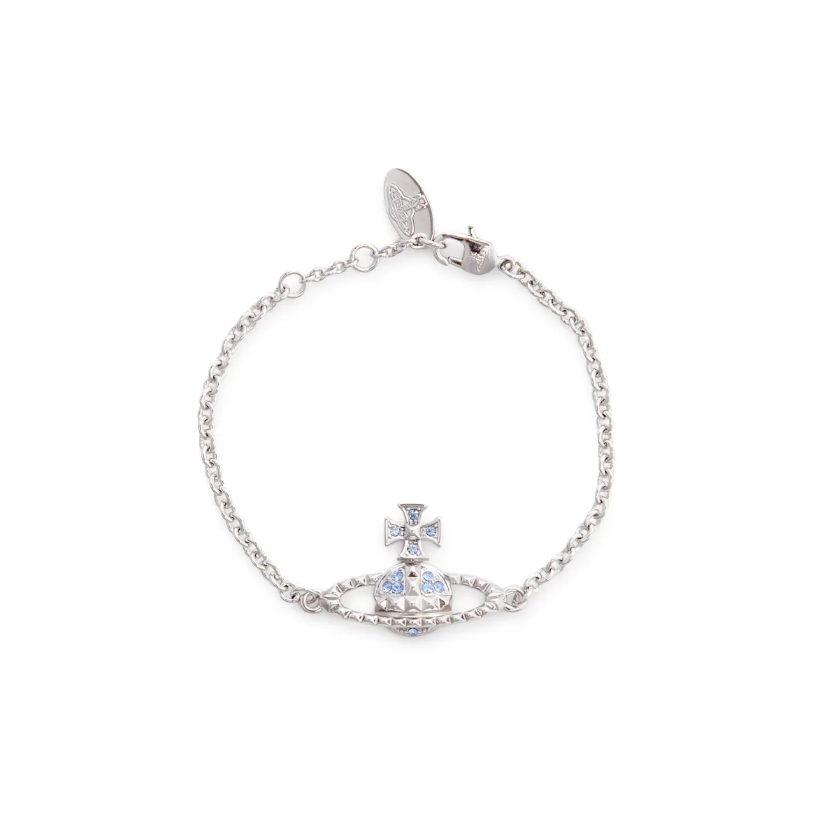 Vivienne Westwood Seasonal Limited Diamond Blue/Silver Chain Bracelets Women's