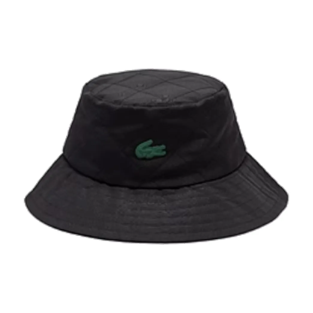 LACOSTE Polyester Silicone Bucket Hats Unisex Black/Pink