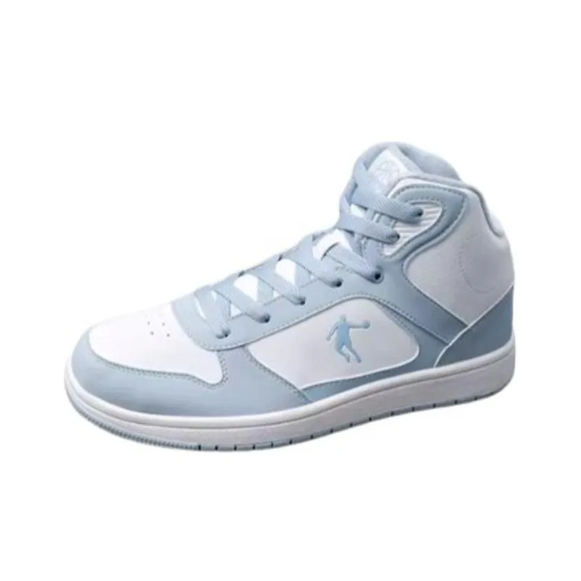 QIAODAN Покрытие Высокие Кроссовки для Скейтбординга Мужские Белые Синие