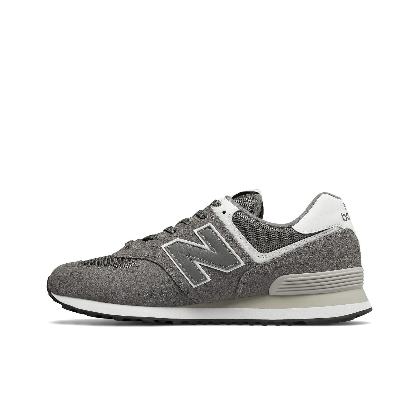 New Balance NB 574 Амортизация Покрытие Низкий Верх Повседневные Беговые Кроссовки Унисекс Серый Белый