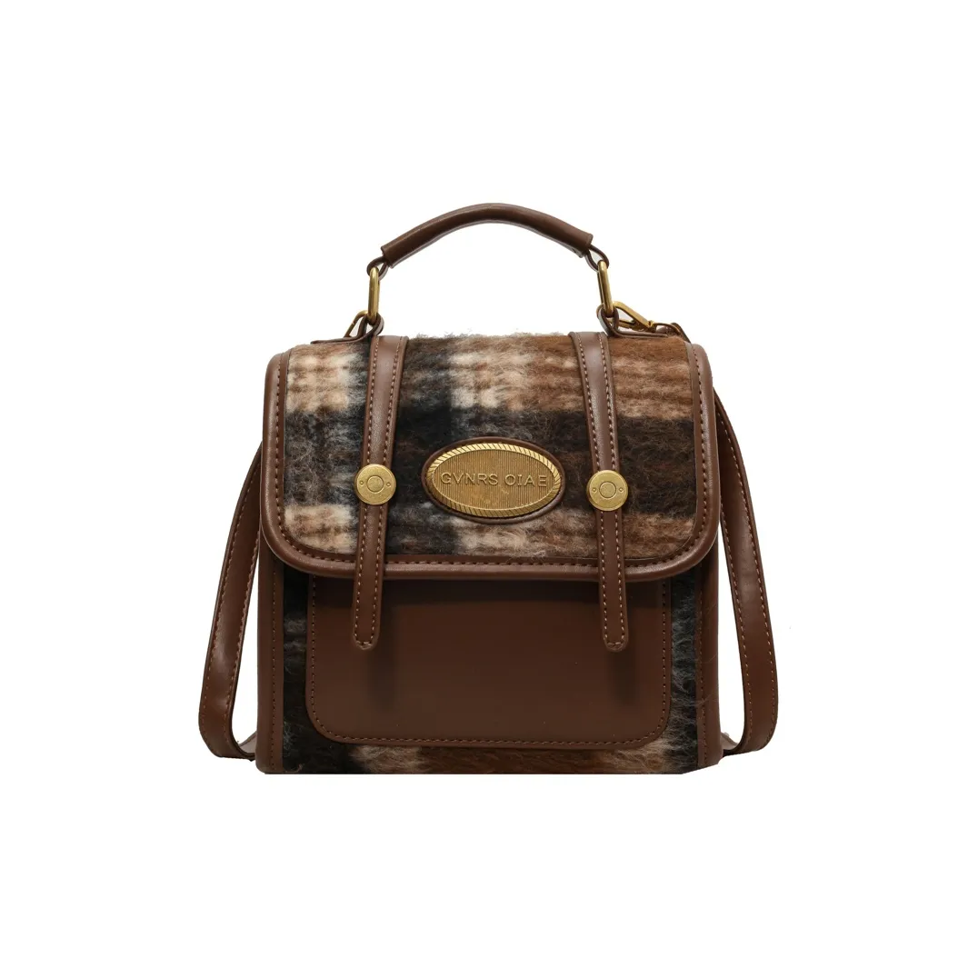 Morellybear PU Backpack Mini Women's Coffee Plaid/Red Plaid/Green Plaid/Blue