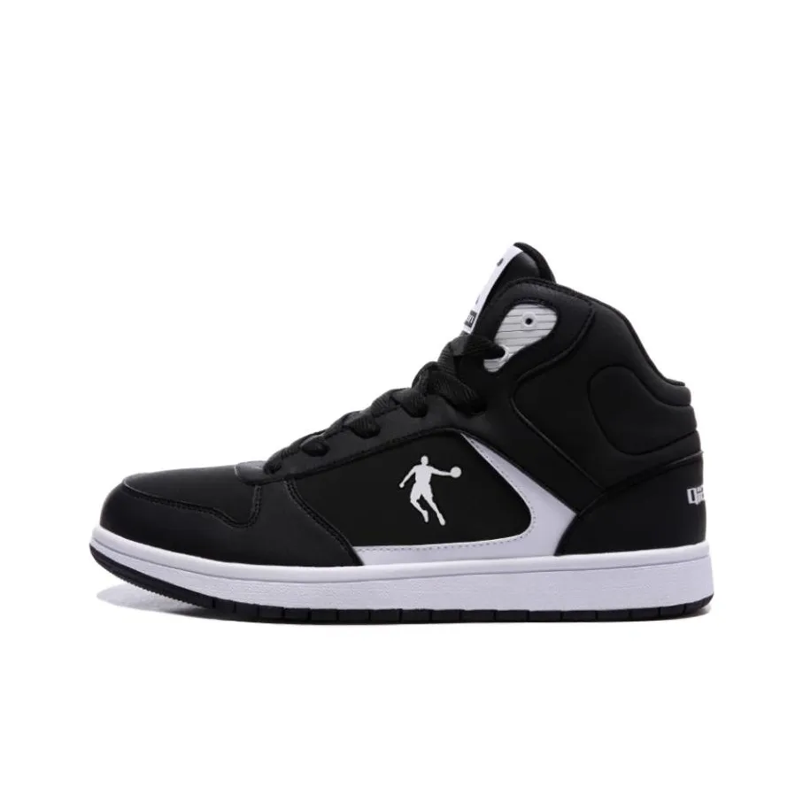 QIAODAN Термическое покрытие Высокие кеды для скейтбординга Мужские Черный Белый