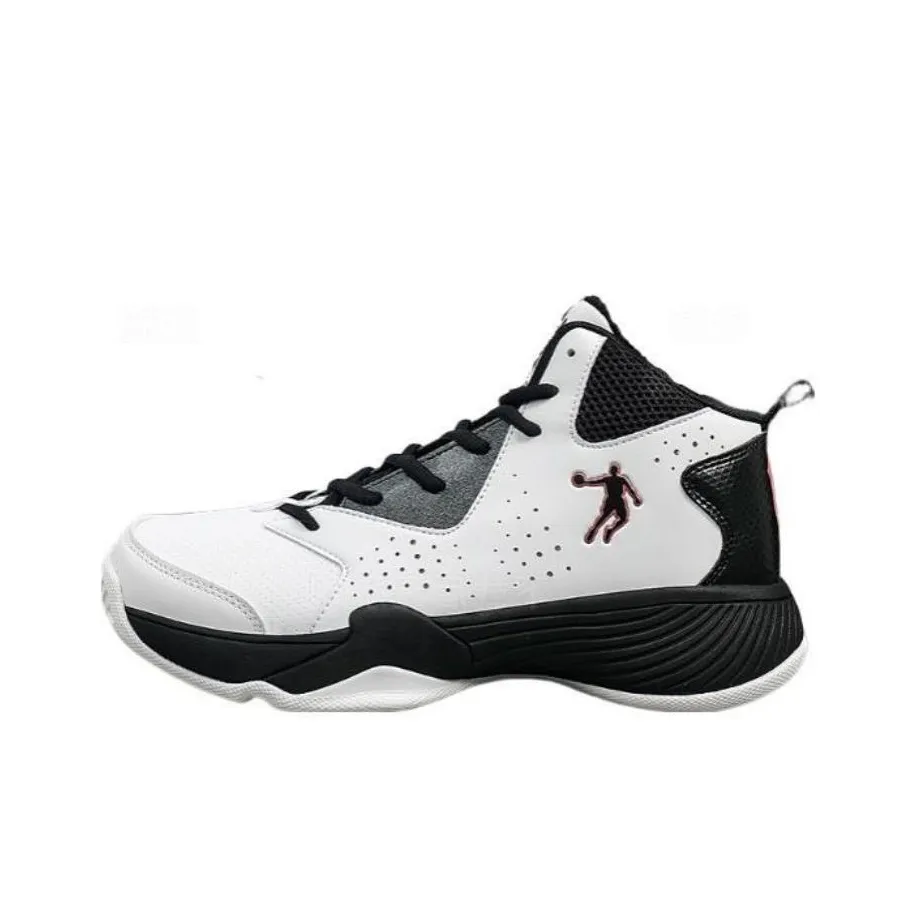 QIAODAN Амортизация Износостойкие Высокие Баскетбольные Кроссовки Мужские Белые