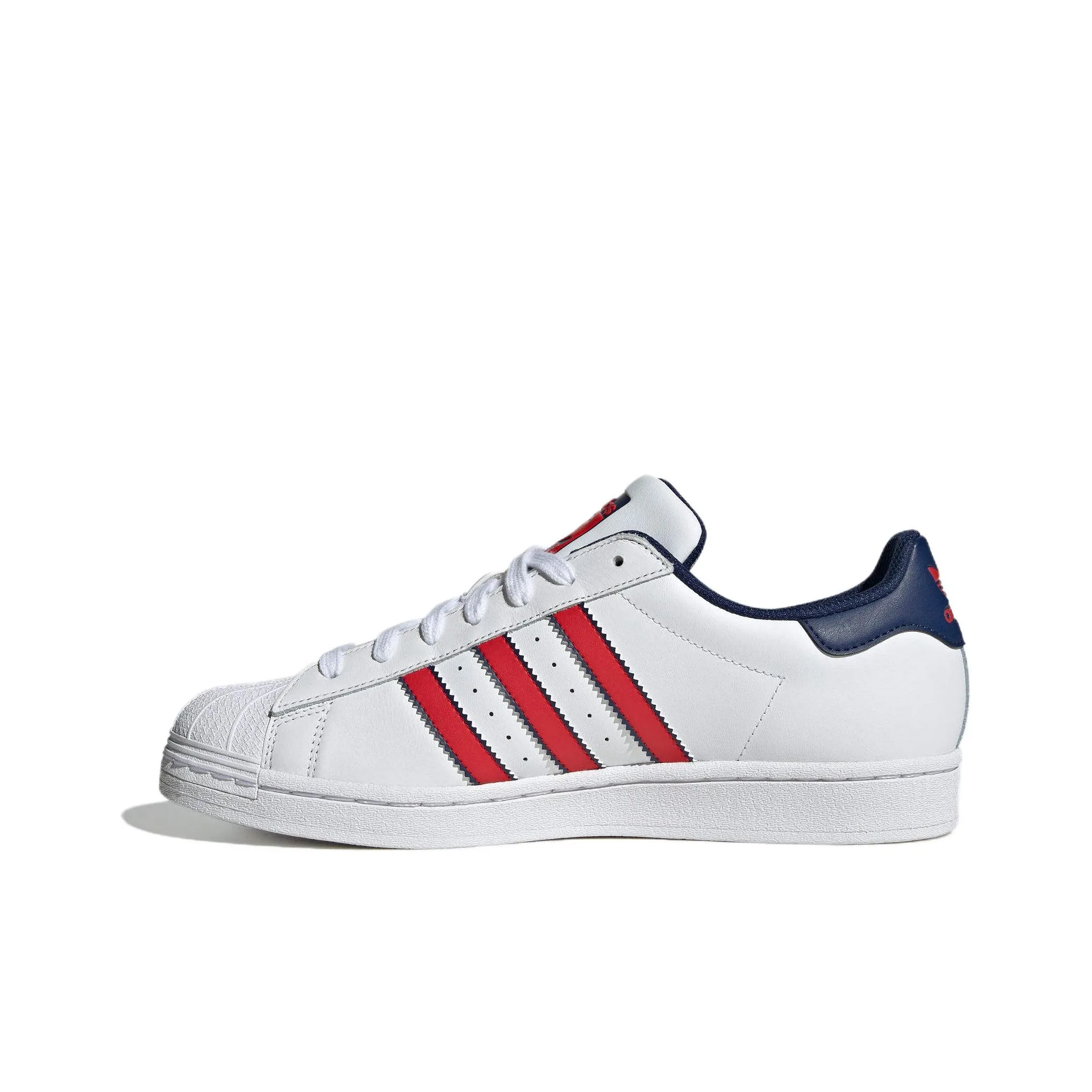 Superstar Adidas Originals 'White Scarlet Dark Blue'