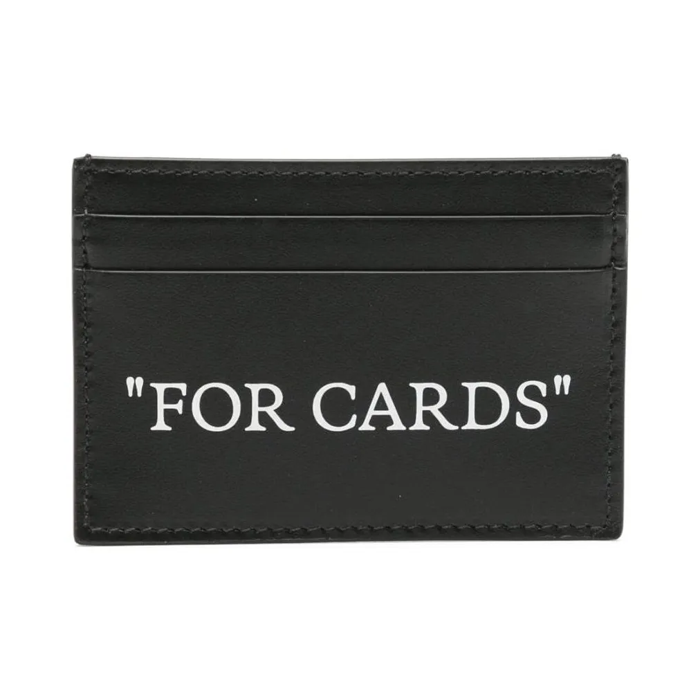 OFF WHITE Quote Motif Open Top Cardholder
