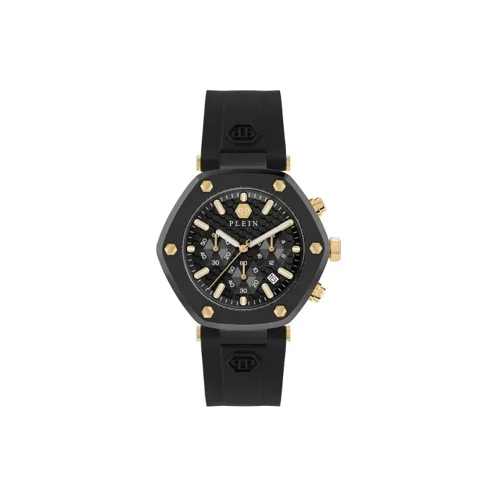 PHILIPP PLEIN Кварцевый механизм Мужские часы 42mm*42mm*10,5mm Черный