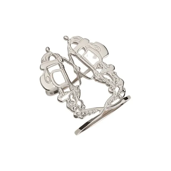 HERMES Палладий с латунным покрытием аксессуары унисекс серебряный