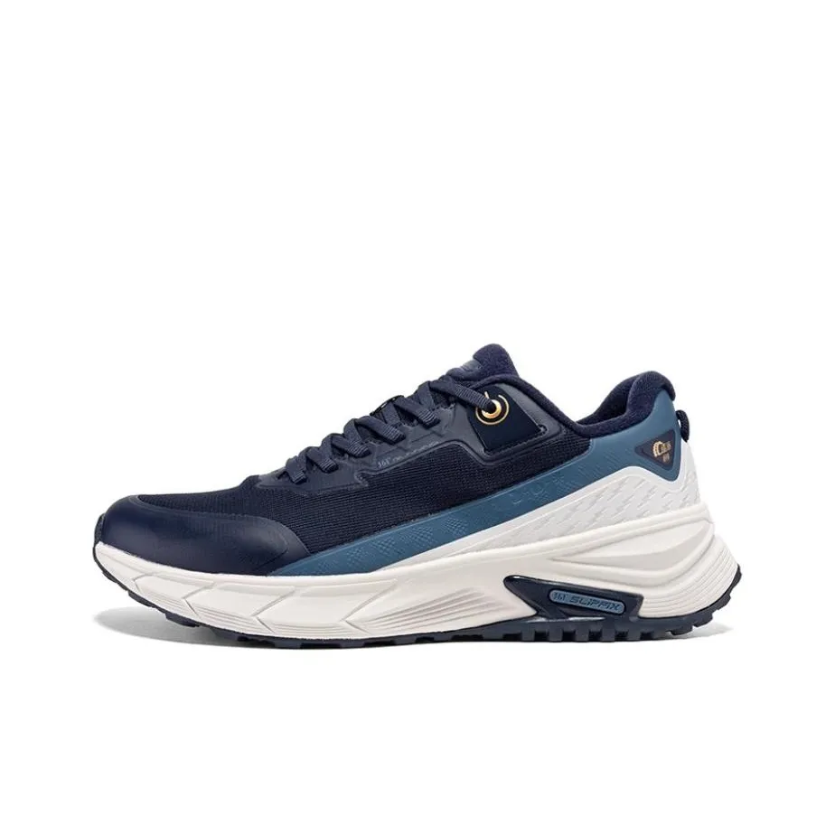 361° Abrasion Resistant Waterproof Slip Resistant Low Top Running Shoes Men's Blue White