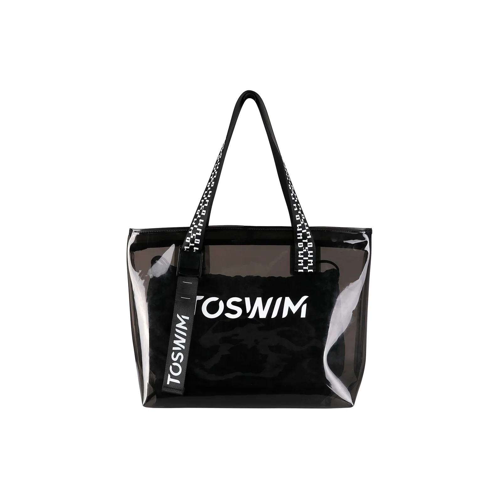 TOSWIM Swim Bags TPU Travel Beach Swim Bag Fitness Gear Women's Tote Style Semi Transparent