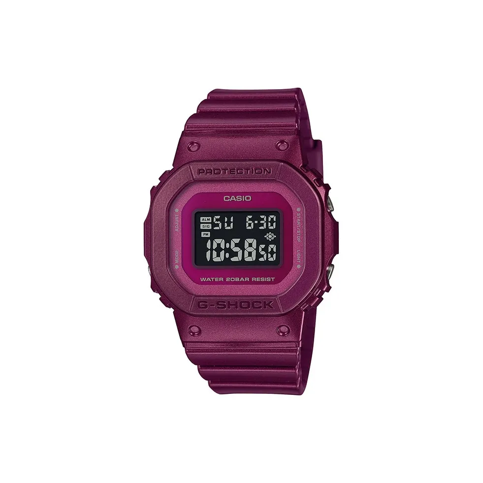 CASIO G SHOCK Mini Block Кварцевый механизм Смольный ремешок Часы Женские Часы Красный циферблат часов