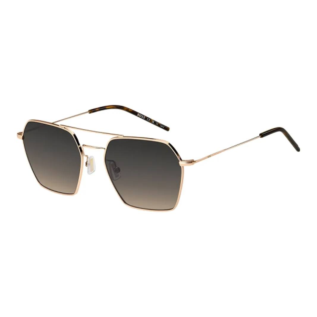 HUGO BOSS Steel Aviator Sunglasses Men's Gold
