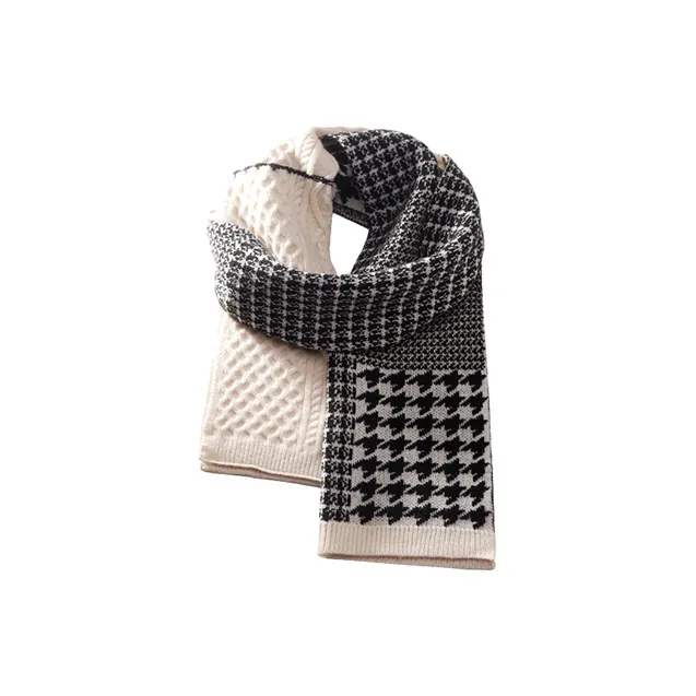 EQUIPMENTELEGANT Шарф в узор "гусиная лапка" унисекс