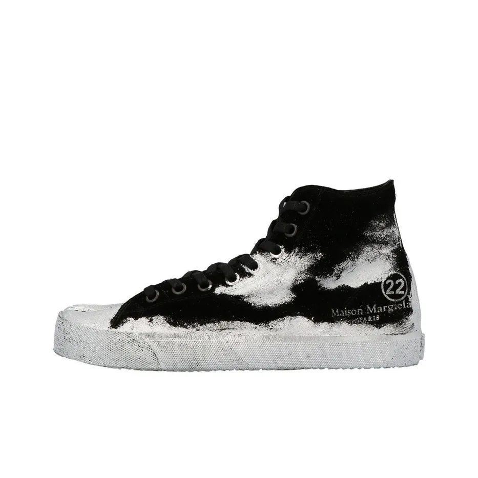 Maison Margiela Tabi High Top Stylish Skateboarding Shoes Women's Black White Vintage Version