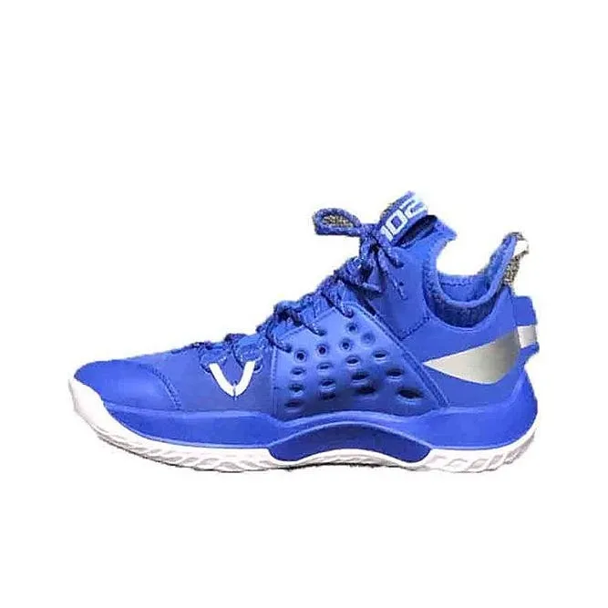 LiNing SONIC 7 Anti Slip Wear Resistant Mid Top Basketball Shoes Men's Duke Blue