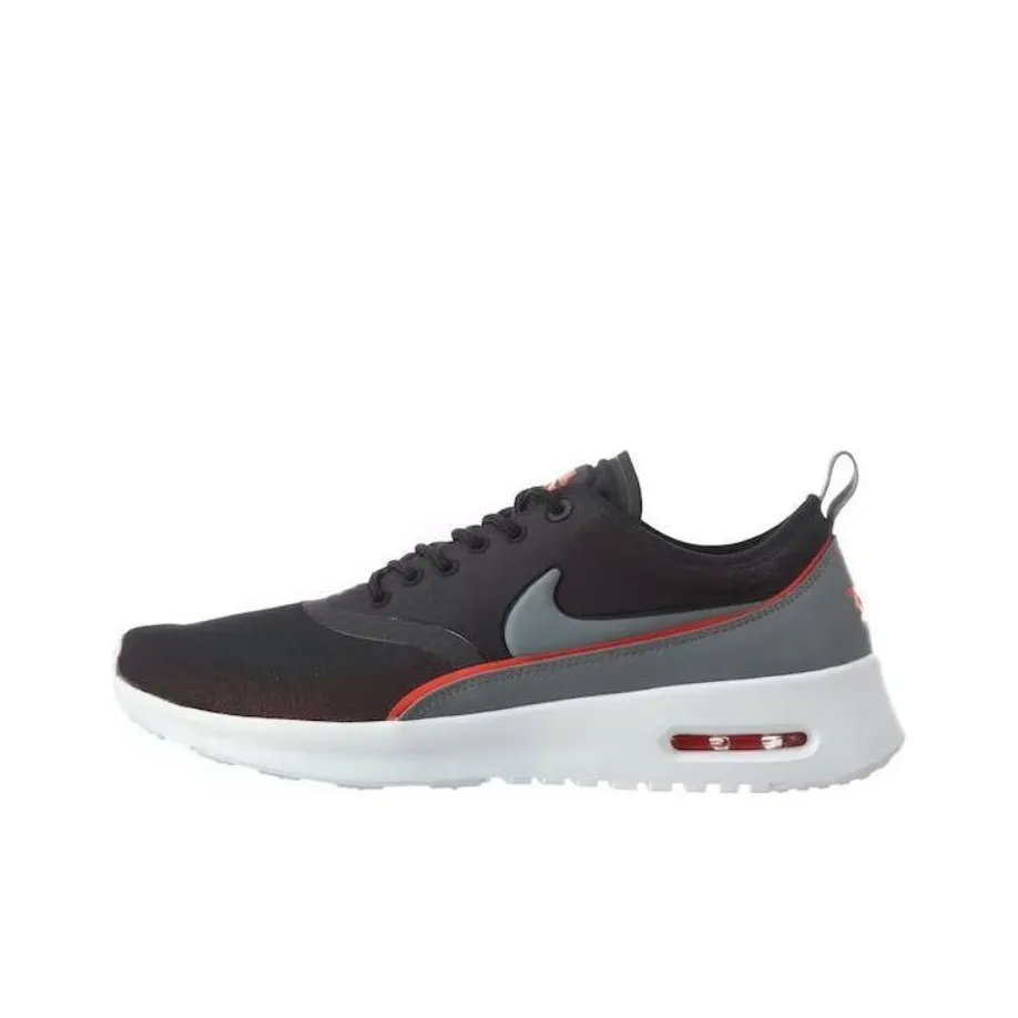 Nike Air Max THEA Амортизация Износостойкие Низкие Кроссовки для Бега Женские Серый Черный