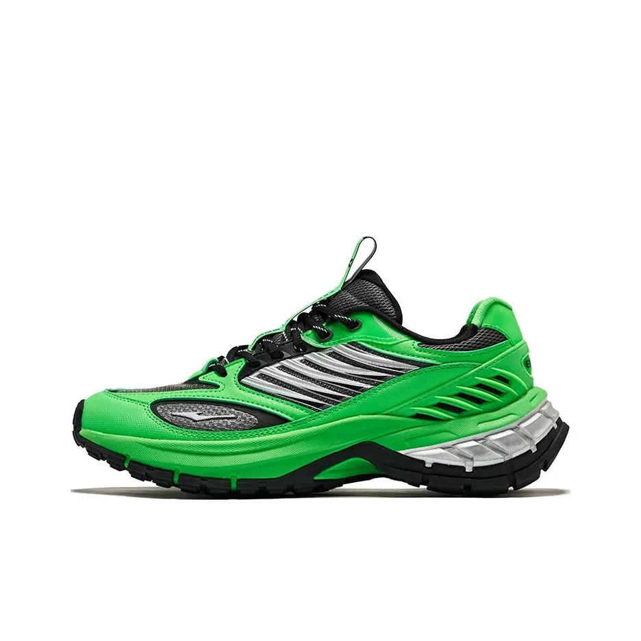 Erke Hung Feather Cushioning Износостойкий Низкий Топ Повседневная Обувь Мужская Зеленая