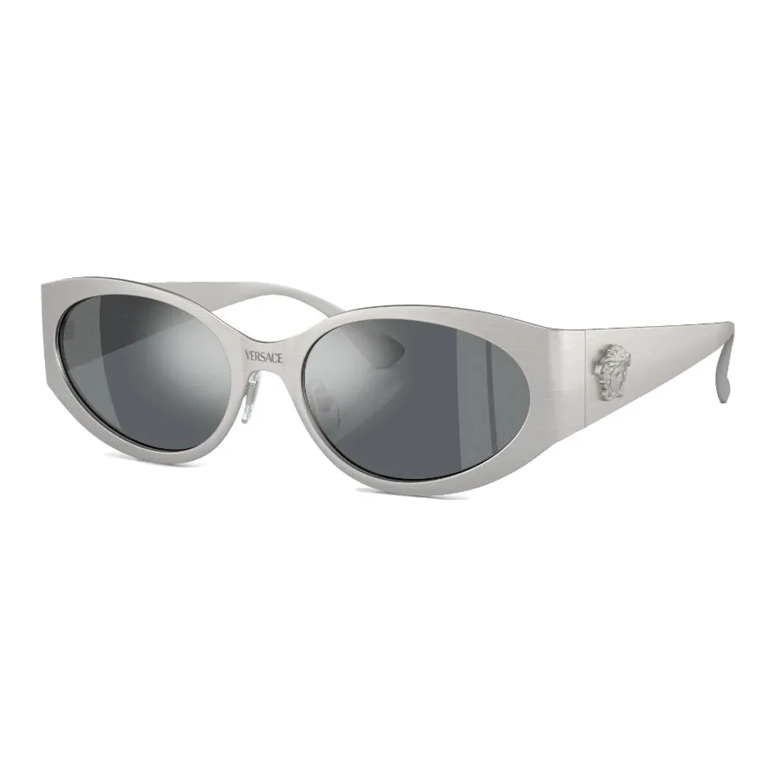 VERSACE Eyewear Logo plaque Oval frame Sunglasses