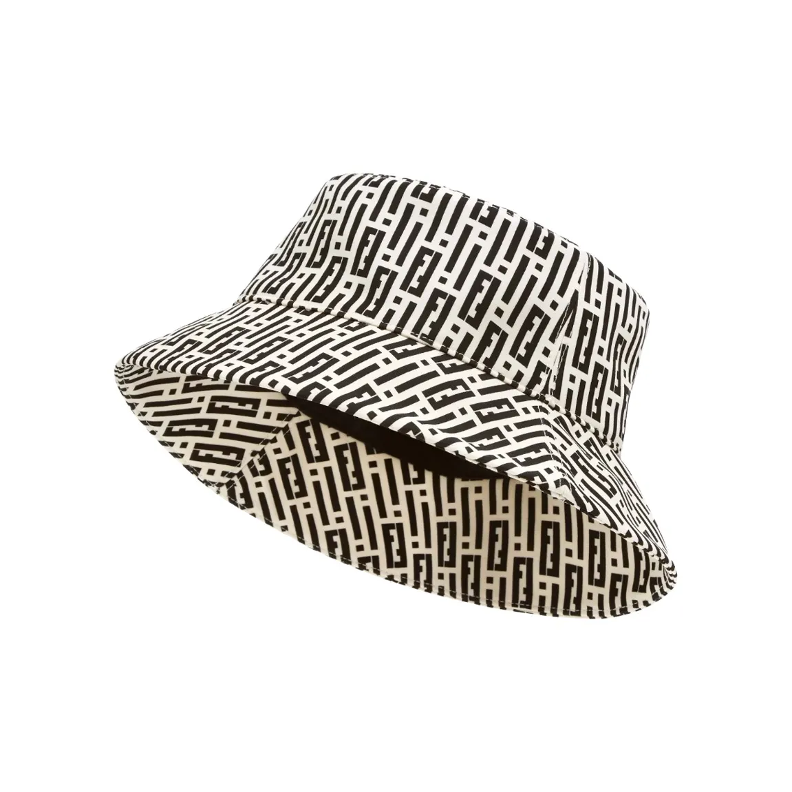 FENDI Шерсть Тутовый шелк Cotton Bucket Hats Женские Белый Черный