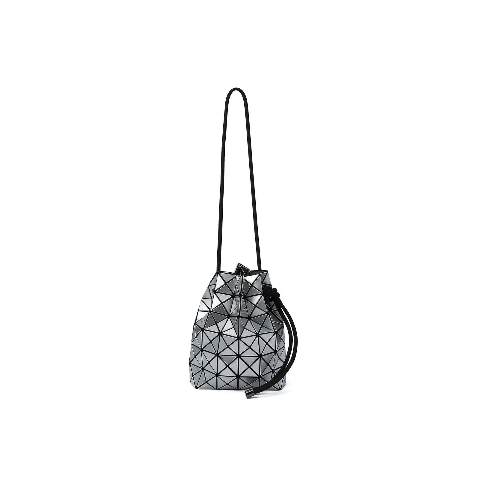 ISSEY MIYAKE Polyvinyl Chloride Bucket Bags Shoulder Bag Crossbody Bag Women's Silver