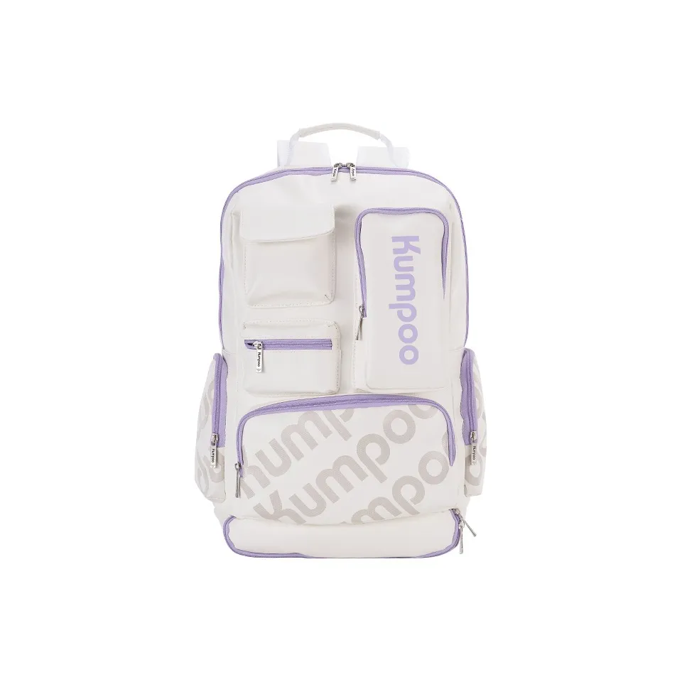 KUMPOO ПУ (полиуретан) Рюкзак Обычный Унисекс Молоко Сумка Белый Фиолетовый
