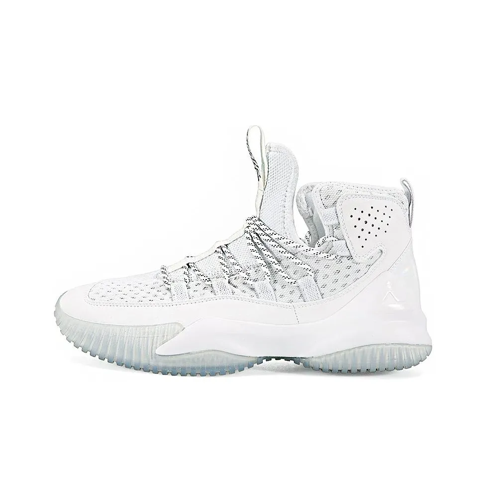 PEAK Шокабассорбер Slip-Resistant Abrasion-Resistant High Top Баскетбольные кроссовки Мужской Белый