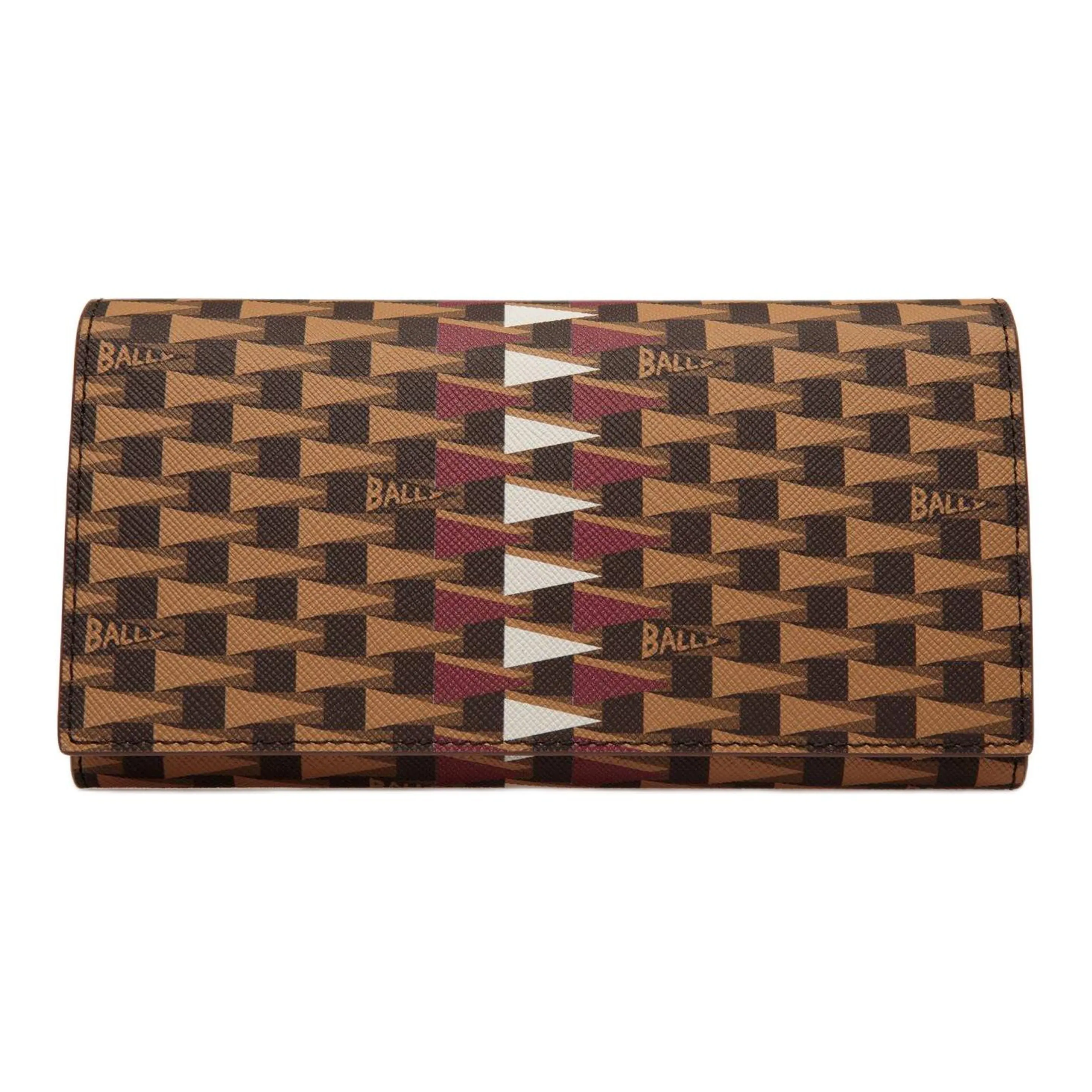 BALLY Кожаный кошелек с вставками мужской коричневый