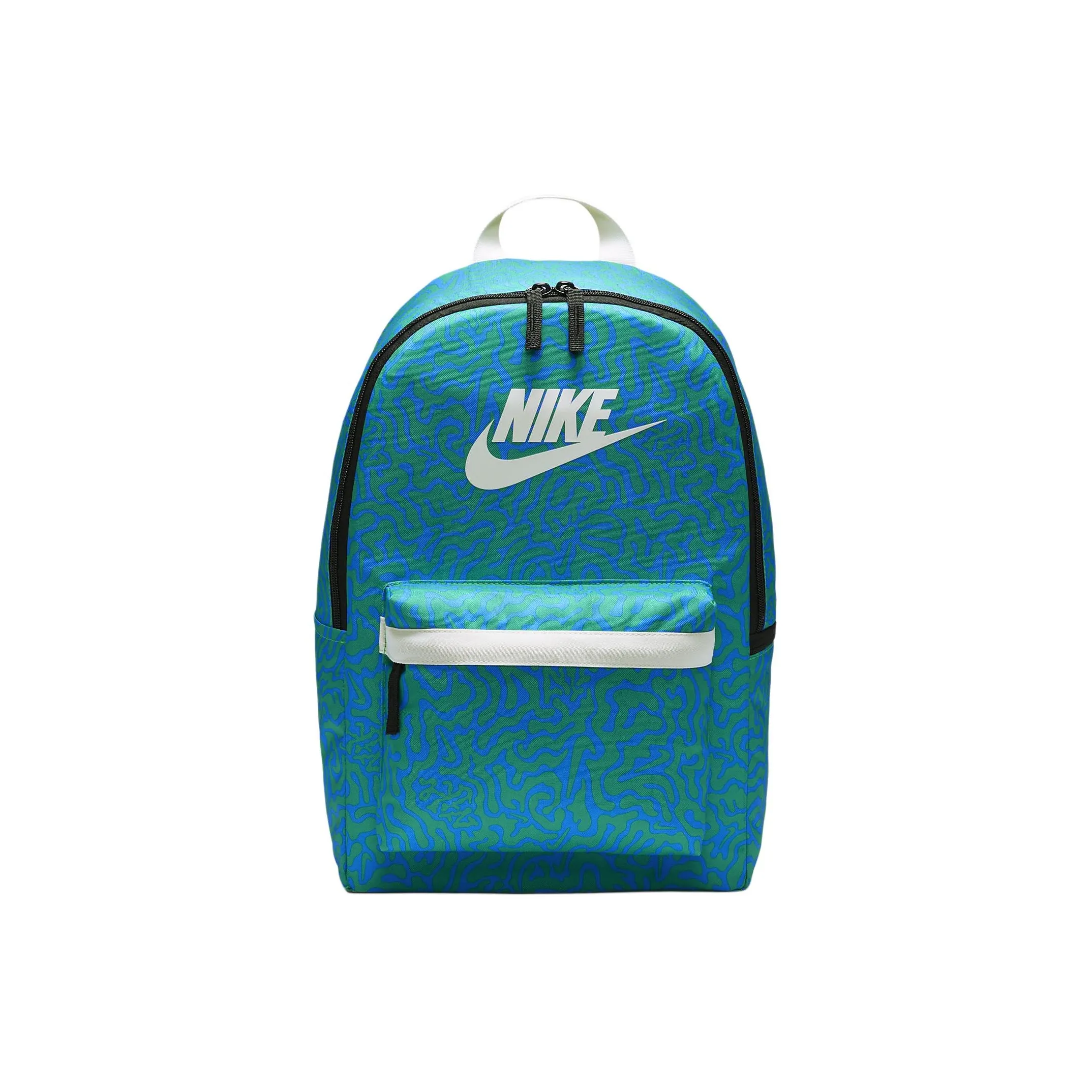 Nike Heritage Fabric Backpack Regular Unisex Clear Blue & Stadium Green & Coconut Milk