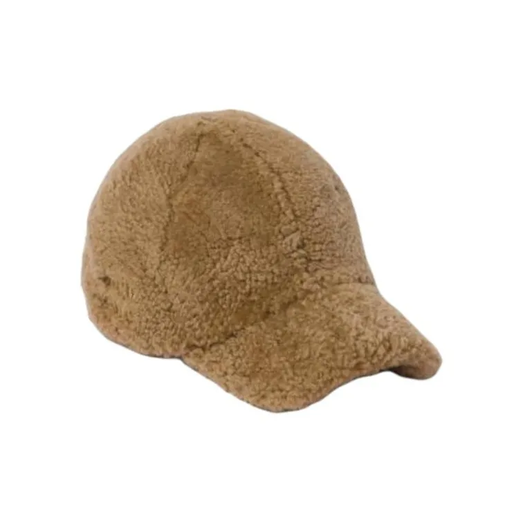 MIU MIU Кожа Искусственная шерсть Кепки Женские Коричневый
