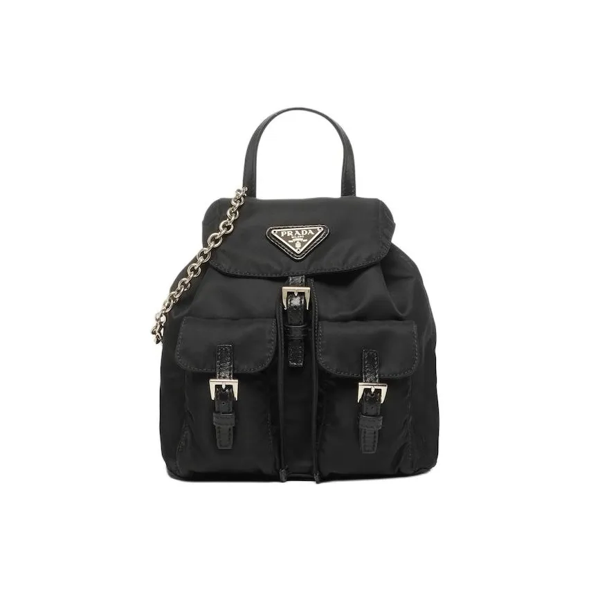 prada campaign Re Nylon Backpack Mini Black