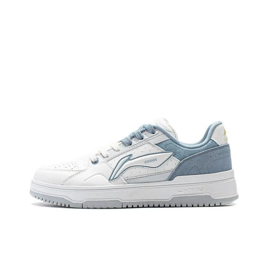 LINING Tianji 2,0 Амортизация Низкие Кроссовки для скейтбординга Женские Белые Синие