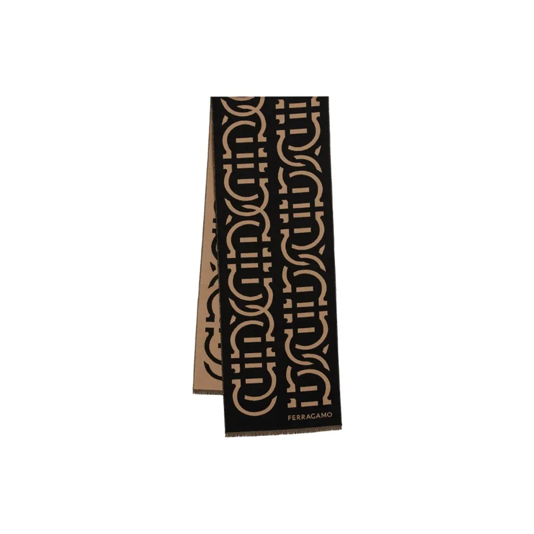 FERRAGAMO Knit Scarves Men's Black