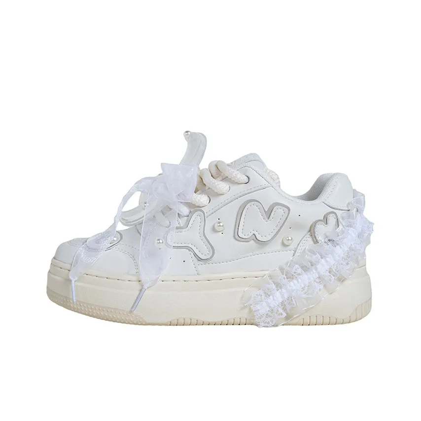 OYNN Young Baby Series Skateboard Shoes Women's Low Top Beige