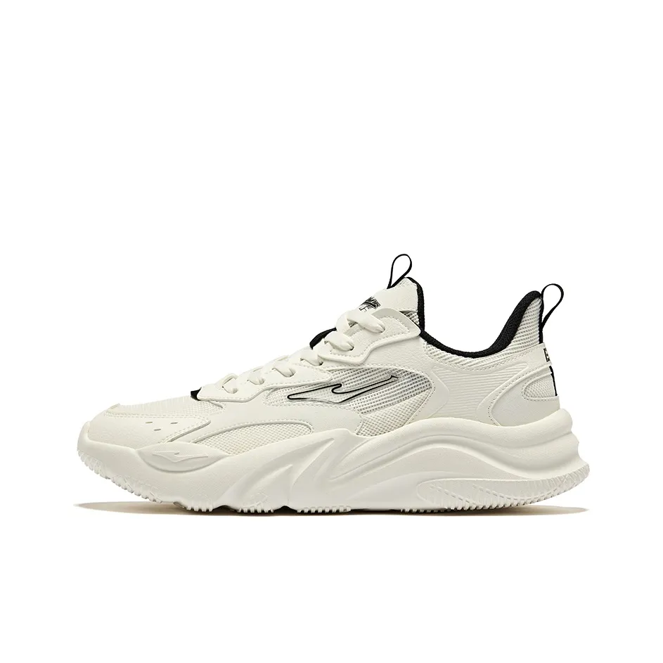 Erke Clouds Wear Resistant Slip Resistant Low Top Casual Shoes Men's Microcrystal White