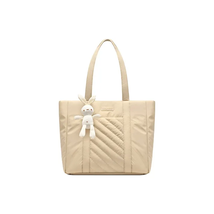 MAKEUP KITTEN Нейлоновая сумка-тоут сумка для покупок сумка через плечо обычная женская кремово-абрикосовая черная