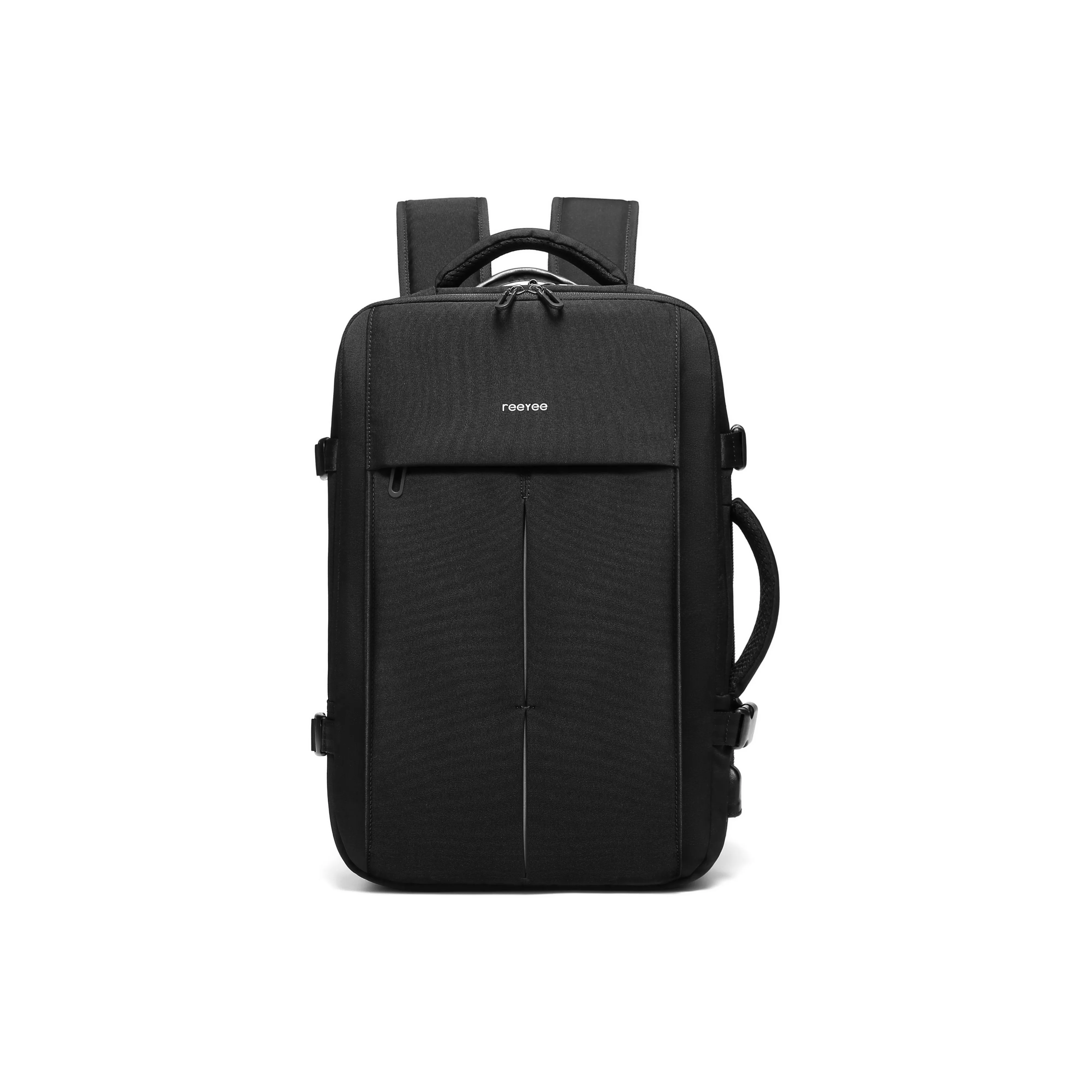 ReeYee Oxford Faux Leather Membrane Multifunction Business Travel Bag 15.6 Inches Laptop Laptop Bag Unisex